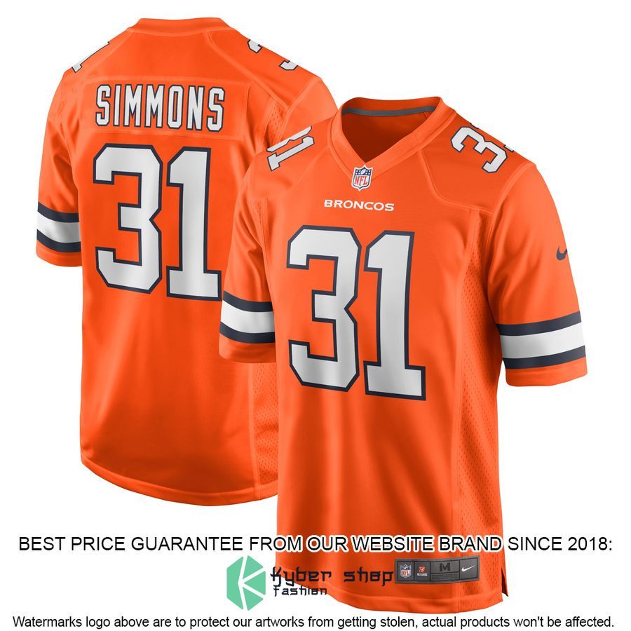 Justin Simmons Denver Broncos White Football Jersey 6 Justin Simmons Denver Broncos White Football Jersey word1