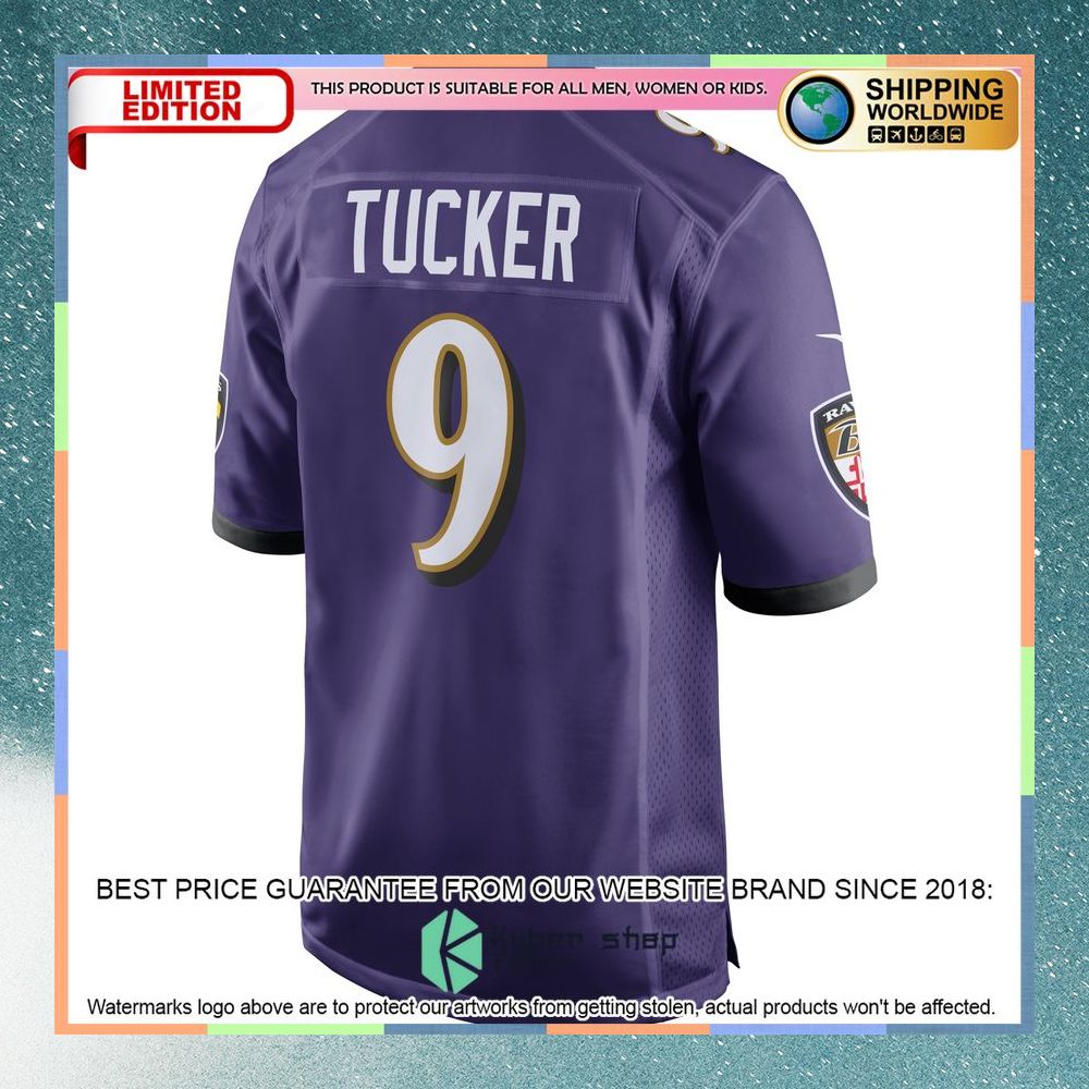 Justin Tucker Baltimore Ravens Purple Football Jersey 7 Justin Tucker Baltimore Ravens Purple Football Jersey word2