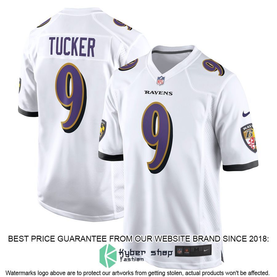 Justin Tucker Baltimore Ravens White Football Jersey