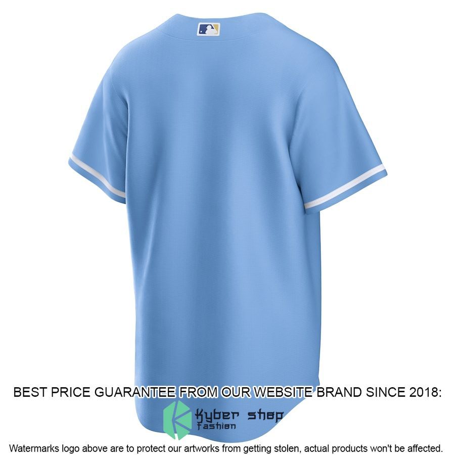 Kansas City Royals Alternate Team Logo Light Blue Baseball Jersey 3 Kansas City Royals Alternate Team Logo Light Blue Baseball Jersey word3