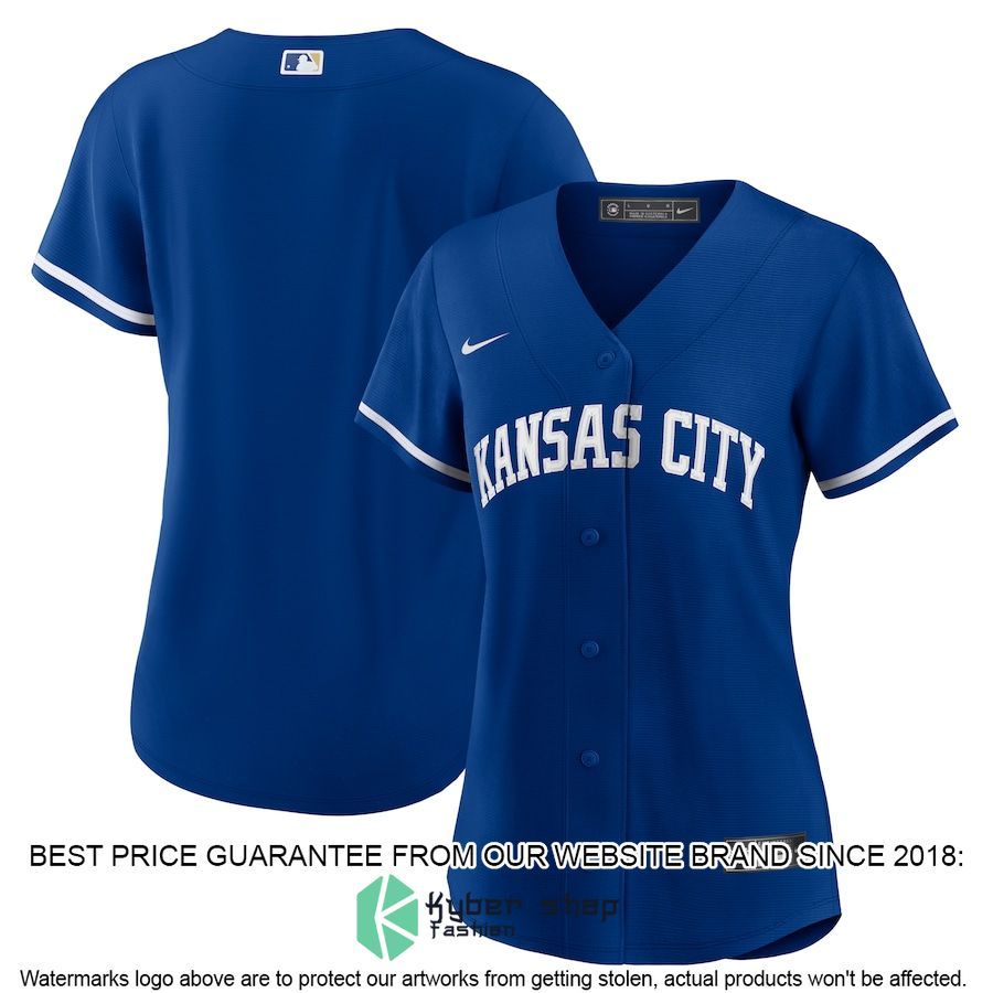 Kansas City Royals Women Alternate Team Logo Royal Baseball Jersey