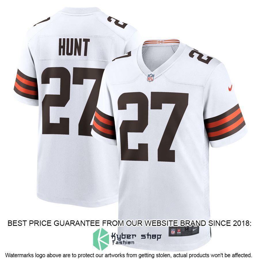Kareem Hunt Cleveland Browns White Football Jersey