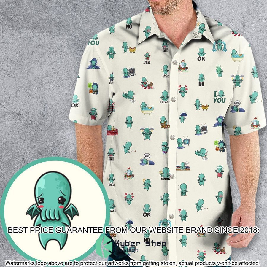 Kawai Cthulhu Pattern Hawaiian Shirt