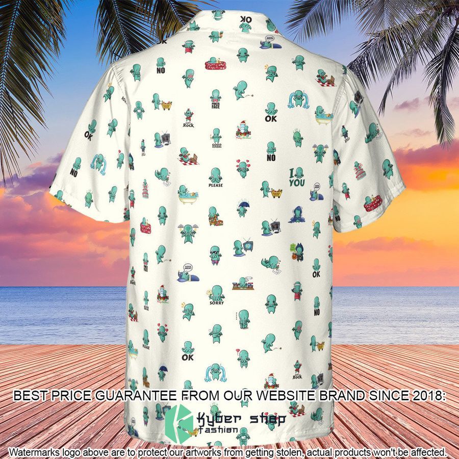 Kawai Cthulhu Pattern Hawaiian Shirt 3 Kawai Cthulhu Pattern Hawaiian Shirt word2