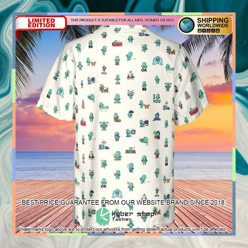Kawai Cthulhu Pattern Hawaiian Shirt 7 Kawai Cthulhu Pattern Hawaiian Shirt word2