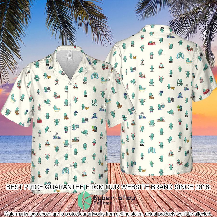 Kawai Cthulhu Pattern Hawaiian Shirt 4 Kawai Cthulhu Pattern Hawaiian Shirt word2