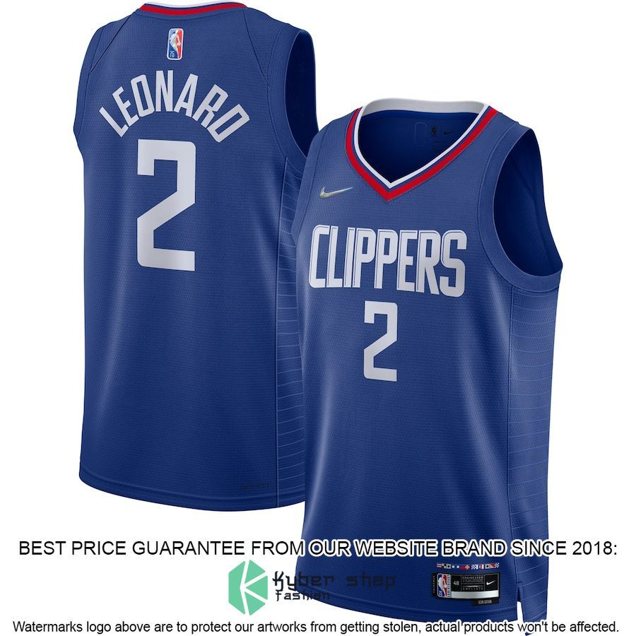 Kawhi Leonard LA Clippers Nike 2021-22 Diamond Royal Basketball Jersey