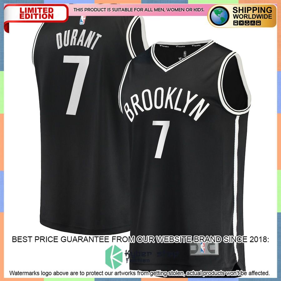 Kevin Durant Brooklyn Nets 2021-22 Black Basketball Jersey