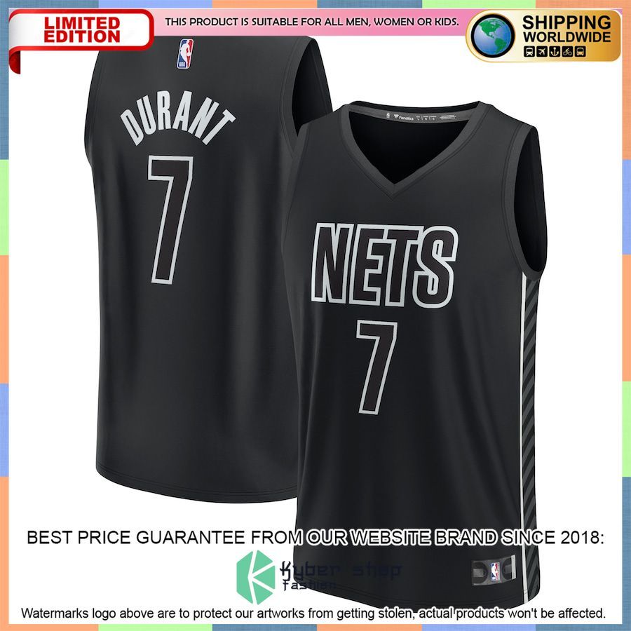 Kevin Durant Brooklyn Nets 2022-23 Player Black Basketball Jersey