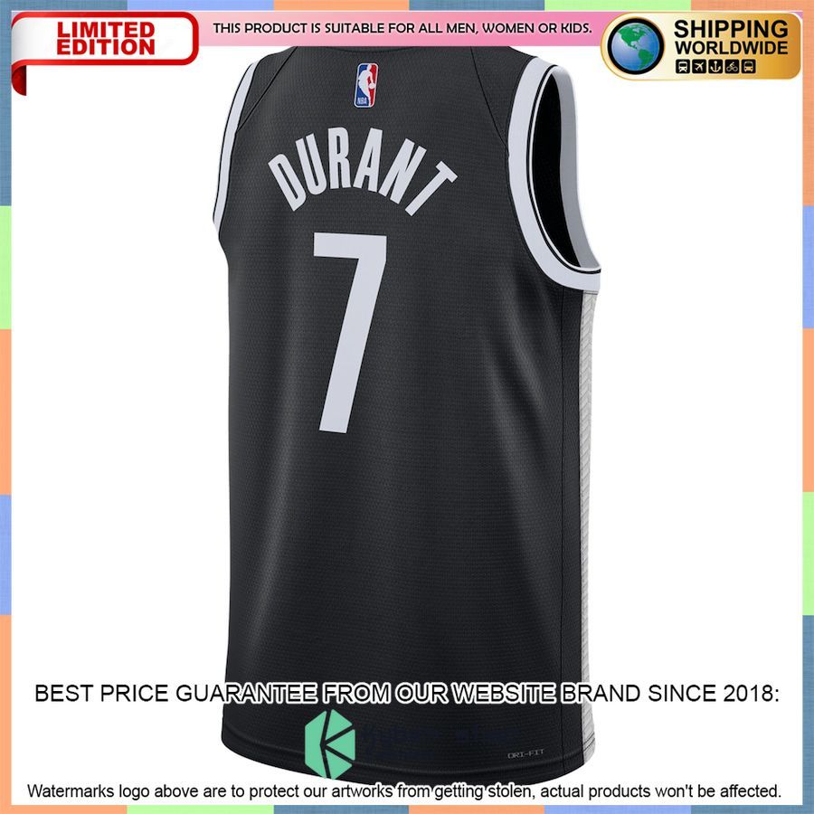 Kevin Durant Brooklyn Nets Nike 2022-23 Black Basketball Jersey 3 Kevin Durant Brooklyn Nets Nike 2022-23 Black Basketball Jersey word2