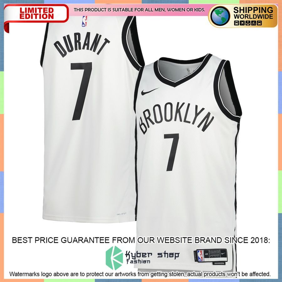 Kevin Durant Brooklyn Nets Nike 2022-23 White Basketball Jersey