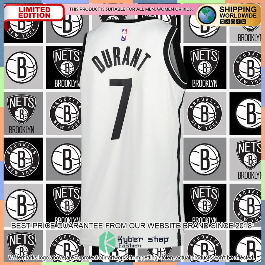 Kevin Durant Brooklyn Nets Nike 2022-23 White Basketball Jersey 6 Kevin Durant Brooklyn Nets Nike 2022-23 White Basketball Jersey word1