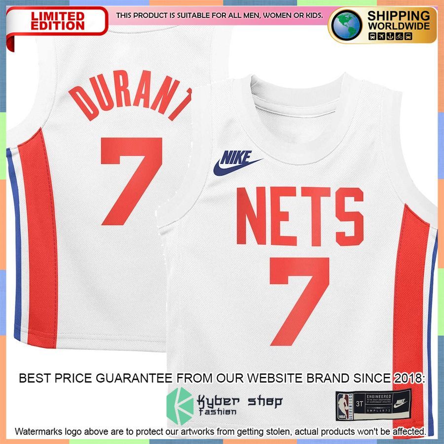 Kevin Durant Brooklyn Nets Nike Preschool 2022-23 White Basketball Jersey