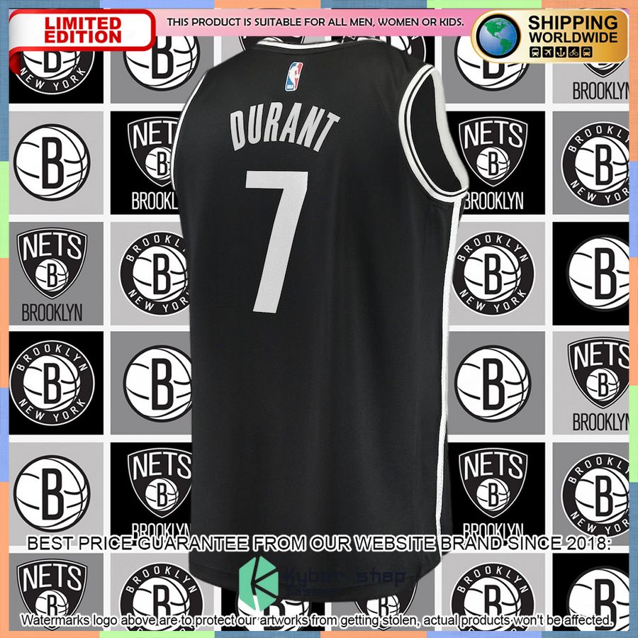 Kevin Durant Brooklyn Nets Youth 2021-22 Black Basketball Jersey 6 Kevin Durant Brooklyn Nets Youth 2021-22 Black Basketball Jersey word1