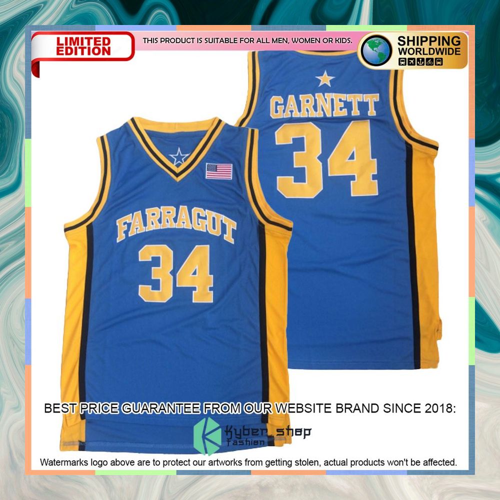 Kevin Garnett Farragut High School Basketball Jersey 4 Kevin Garnett Farragut High School Basketball Jersey word1