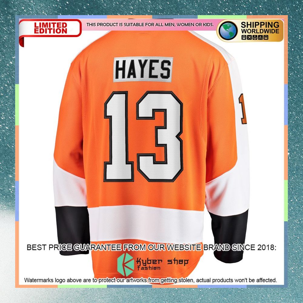 Kevin Hayes Philadelphia Flyers Orange Hockey Jersey 7 Kevin Hayes Philadelphia Flyers Orange Hockey Jersey word1