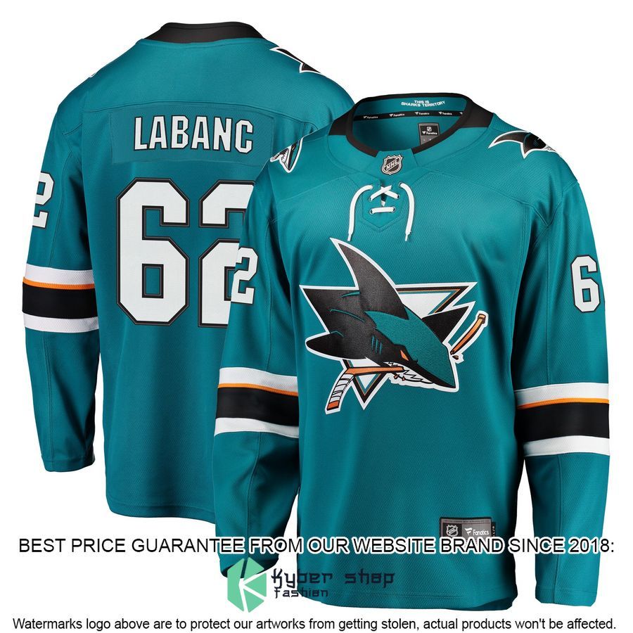 Kevin Labanc San Jose Sharks Teal Hockey Jersey