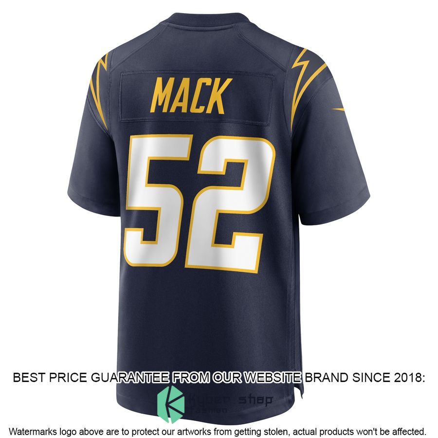 Khalil Mack Los Angeles Chargers Alternate Navy Football Jersey 3 Khalil Mack Los Angeles Chargers Alternate Navy Football Jersey word2