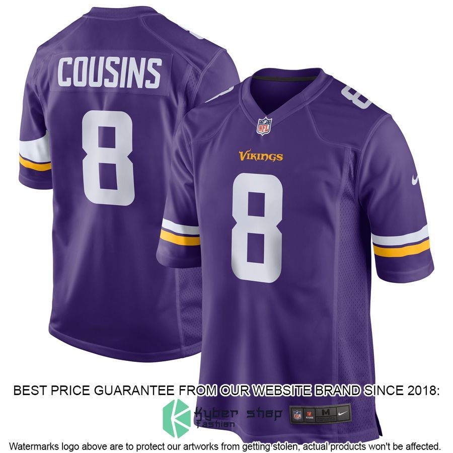 Kirk Cousins Minnesota Vikings Purple Football Jersey