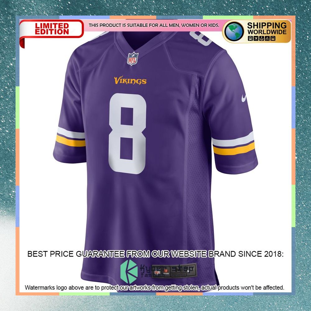 Kirk Cousins Minnesota Vikings Purple Football Jersey 6 Kirk Cousins Minnesota Vikings Purple Football Jersey word3