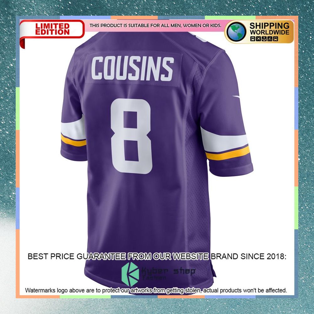 Kirk Cousins Minnesota Vikings Purple Football Jersey 7 Kirk Cousins Minnesota Vikings Purple Football Jersey word3