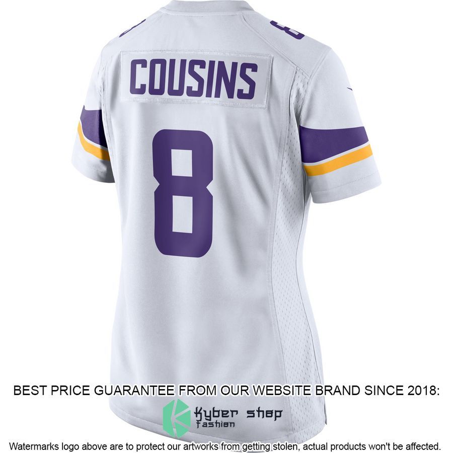 Kirk Cousins Minnesota Vikings Women's White Football Jersey 3 Kirk Cousins Minnesota Vikings Women's White Football Jersey word1