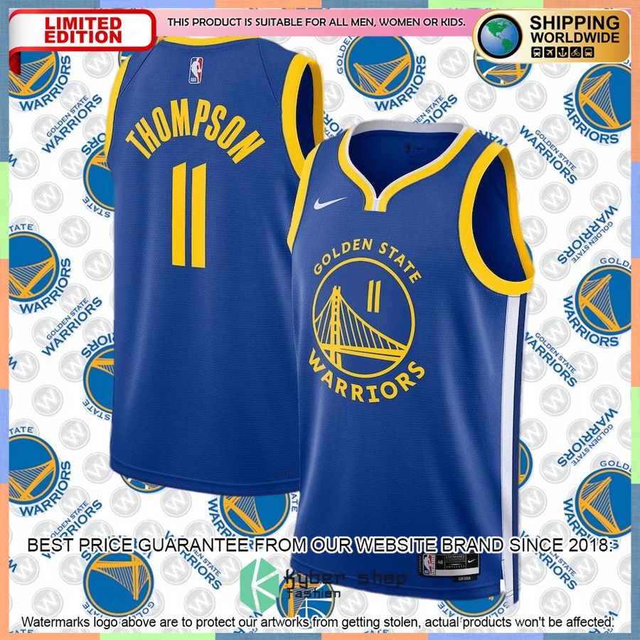 Klay Thompson Golden State Warriors Nike 2022-23 Royal Basketball Jersey 4 Klay Thompson Golden State Warriors Nike 2022-23 Royal Basketball Jersey word3