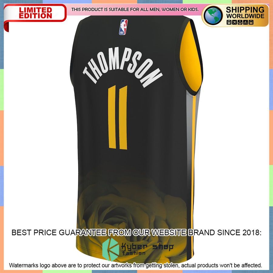 Klay Thompson Golden State Warriors Youth 2022-23 Black Basketball Jersey 3 Klay Thompson Golden State Warriors Youth 2022-23 Black Basketball Jersey word1