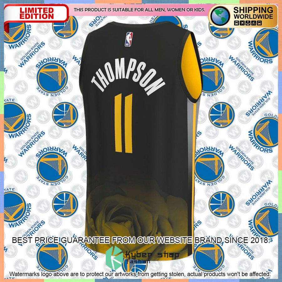 HOT Klay Thompson Golden State Warriors Youth 2022/23 Swingman City Edition  Black Basketball Jersey • Kybershop