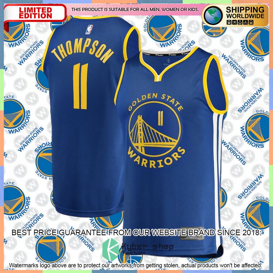 Klay Thompson Golden State Warriors Youth Player Team Royal Basketball Jersey 4 Klay Thompson Golden State Warriors Youth Player Team Royal Basketball Jersey word2