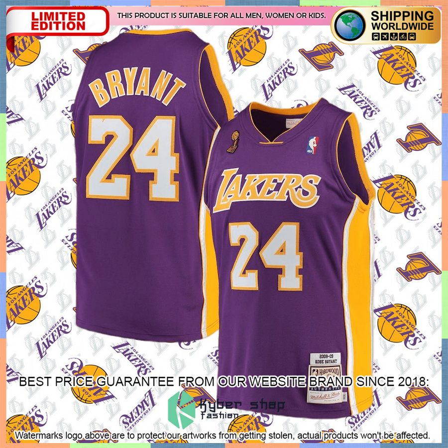 Kobe Bryant Los Angeles Lakers Mitchell & Ness 2008-09 Hardwood Classics Authentic Purple Basketball Jersey 4 Kobe Bryant Los Angeles Lakers Mitchell & Ness 2008-09 Hardwood Classics Authentic Purple Basketball Jersey word2