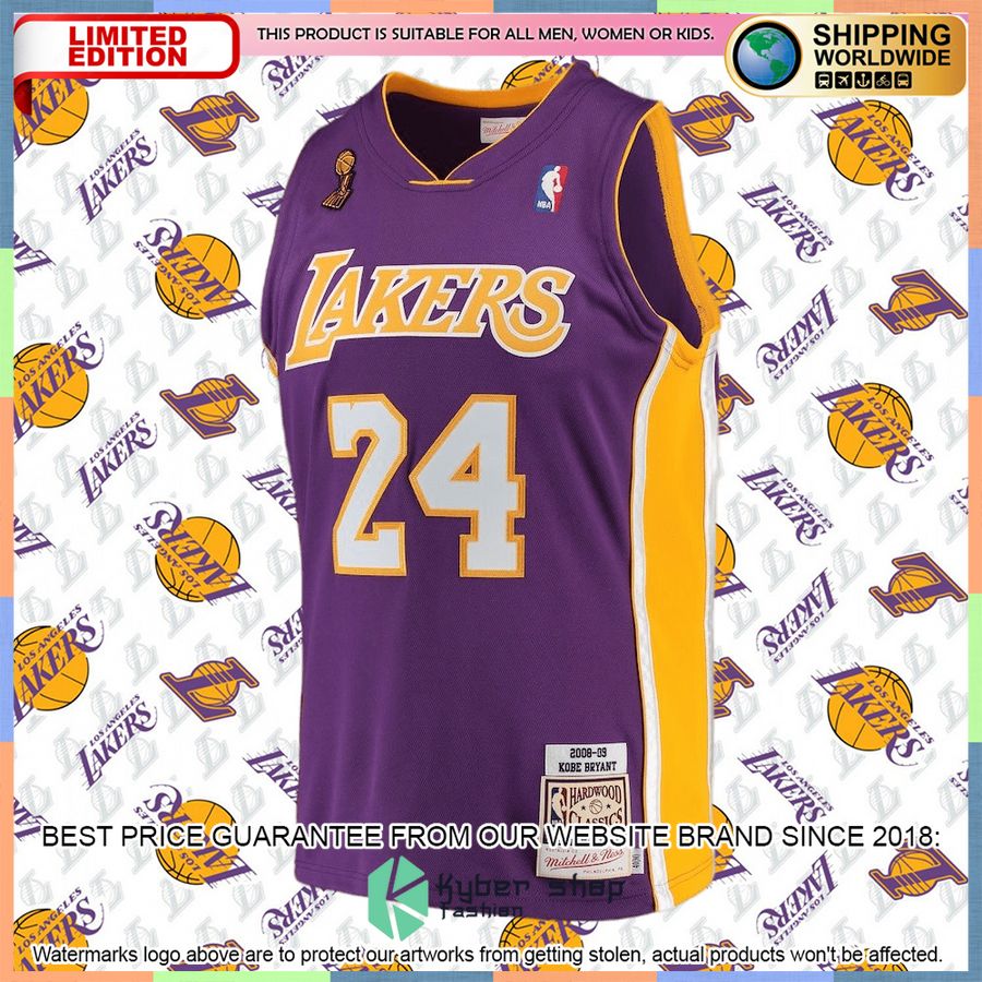 Kobe Bryant Los Angeles Lakers Mitchell & Ness 2008-09 Hardwood Classics Authentic Purple Basketball Jersey 5 Kobe Bryant Los Angeles Lakers Mitchell & Ness 2008-09 Hardwood Classics Authentic Purple Basketball Jersey word2