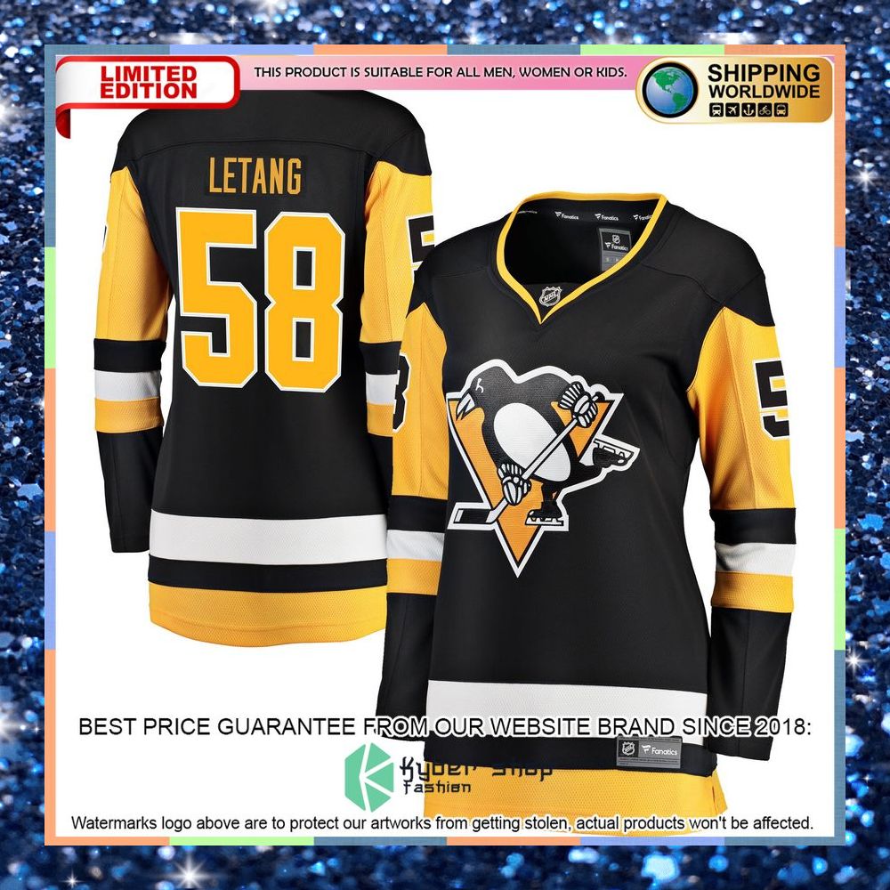 Kris Letang Pittsburgh Penguins Women's Home Black Hockey Jersey 5 Kris Letang Pittsburgh Penguins Women's Home Black Hockey Jersey word2