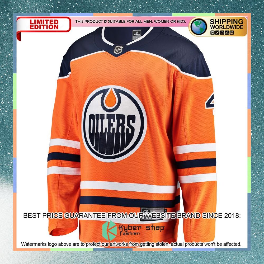 Kris Russell Edmonton Oilers Orange Hockey Jersey 7 Kris Russell Edmonton Oilers Orange Hockey Jersey word1