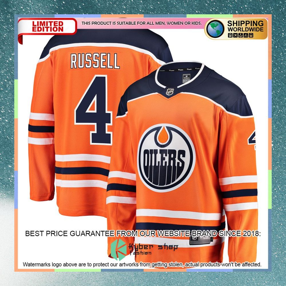 Kris Russell Edmonton Oilers Orange Hockey Jersey 10 Kris Russell Edmonton Oilers Orange Hockey Jersey word1