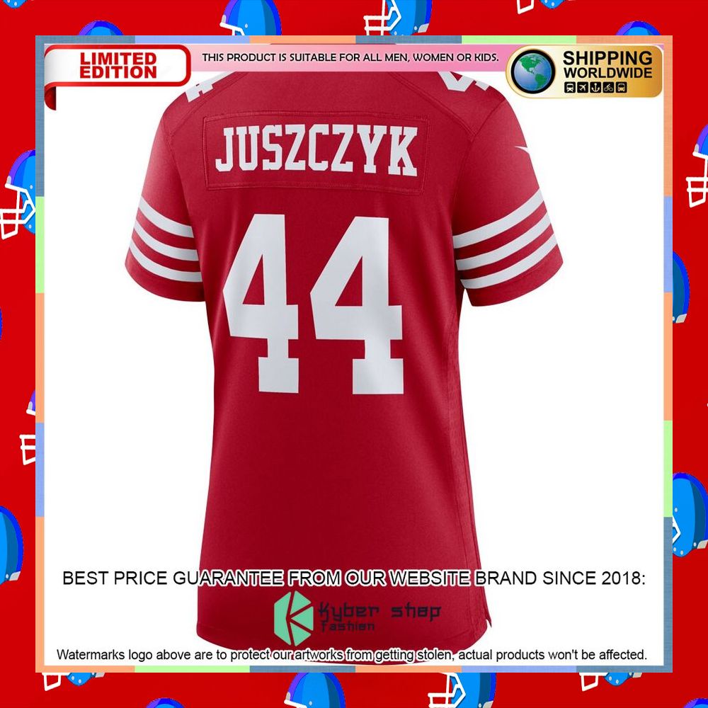Kyle Juszczyk San Francisco 49ers Women's Scarlet Football Jersey 8 Kyle Juszczyk San Francisco 49ers Women's Scarlet Football Jersey word1