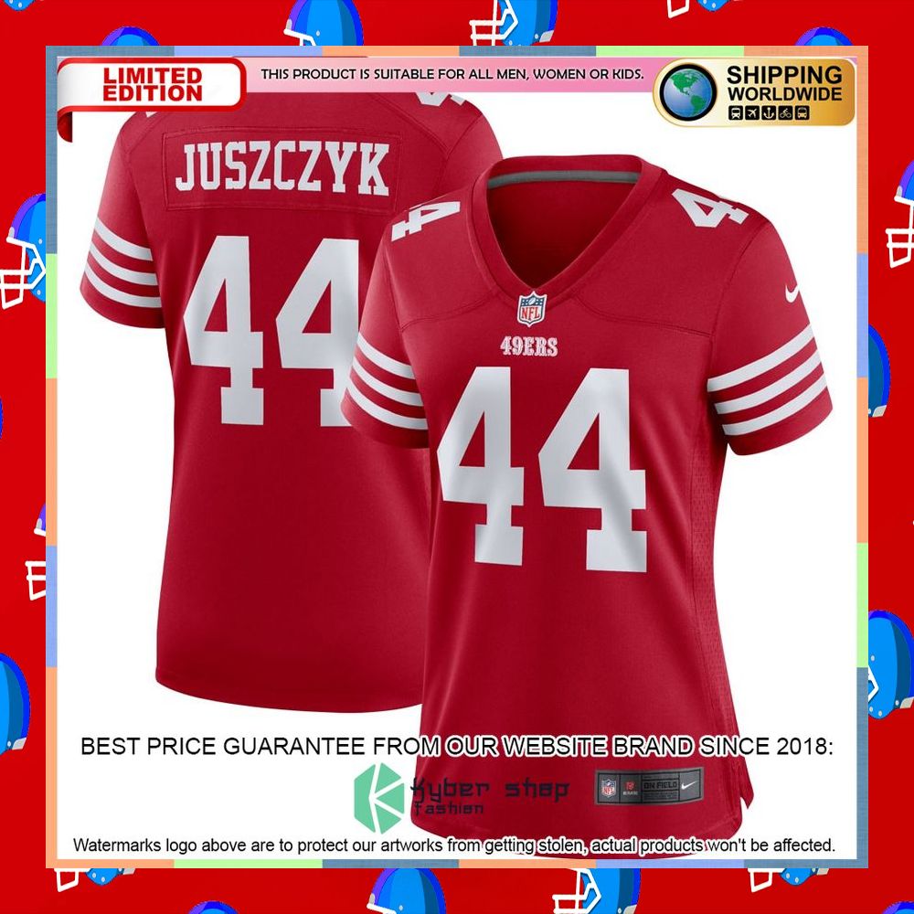 Kyle Juszczyk San Francisco 49ers Women's Scarlet Football Jersey 9 Kyle Juszczyk San Francisco 49ers Women's Scarlet Football Jersey word1