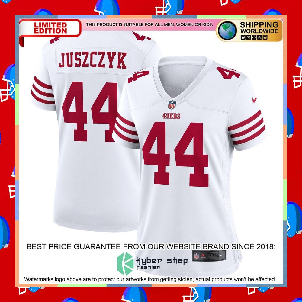 Kyle Juszczyk San Francisco 49ers Women's Scarlet Football Jersey 10 Kyle Juszczyk San Francisco 49ers Women's Scarlet Football Jersey word1