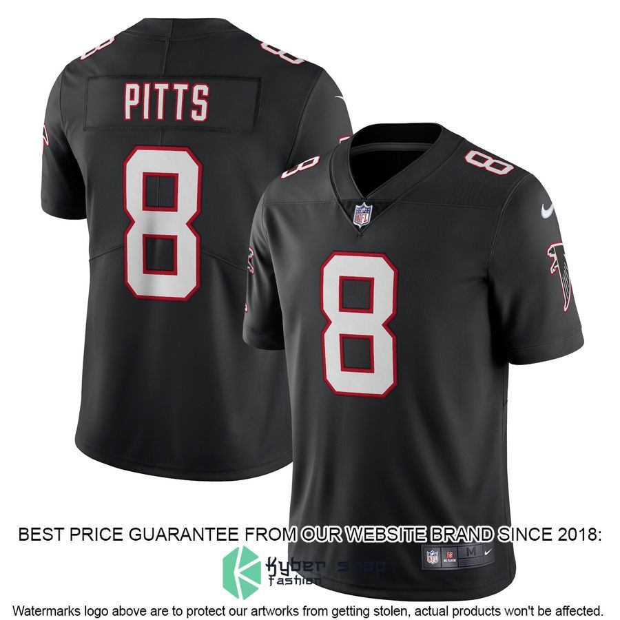 Kyle Pitts Atlanta Falcons Alternate Vapor Black Football Jersey 4 Kyle Pitts Atlanta Falcons Alternate Vapor Black Football Jersey word2