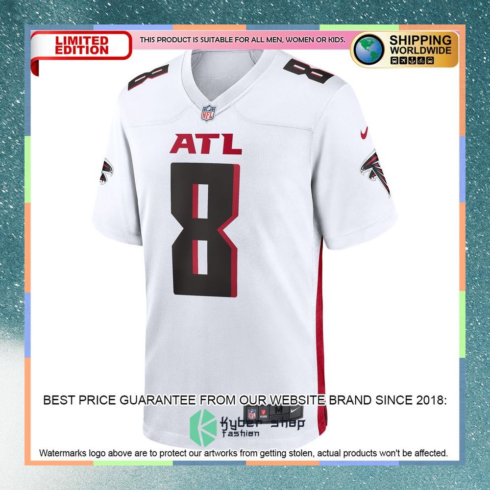Kyle Pitts Atlanta Falcons White Football Jersey 6 Kyle Pitts Atlanta Falcons White Football Jersey word1