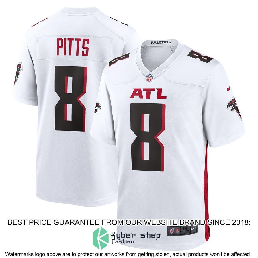Kyle Pitts Atlanta Falcons White Football Jersey 4 Kyle Pitts Atlanta Falcons White Football Jersey word1