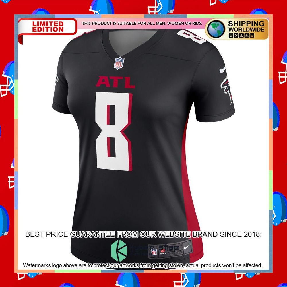 Kyle Pitts Atlanta Falcons Women's Legend Black Football Jersey 6 Kyle Pitts Atlanta Falcons Women's Legend Black Football Jersey word1