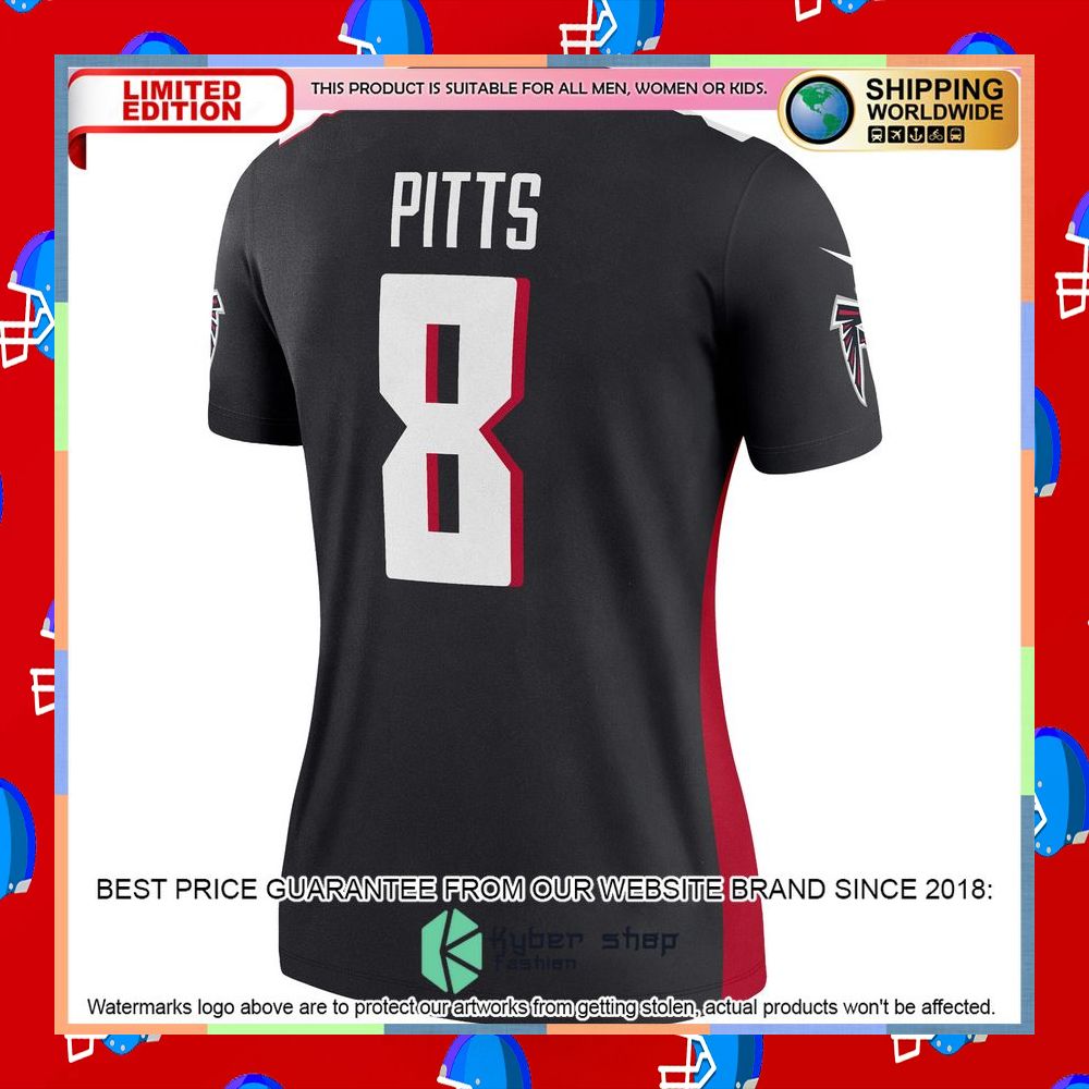 Kyle Pitts Atlanta Falcons Women's Legend Black Football Jersey 7 Kyle Pitts Atlanta Falcons Women's Legend Black Football Jersey word1