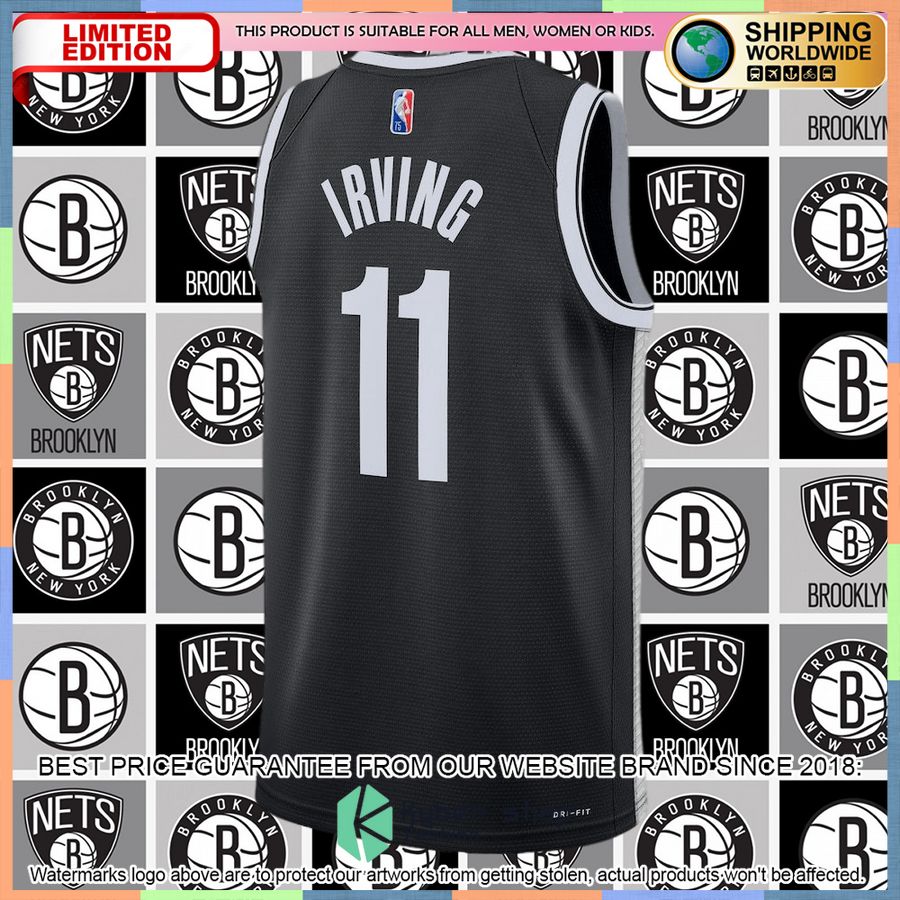 Kyrie Irving Brooklyn Nets Nike 2021-22 Diamond Black Basketball Jersey 6 Kyrie Irving Brooklyn Nets Nike 2021-22 Diamond Black Basketball Jersey word2
