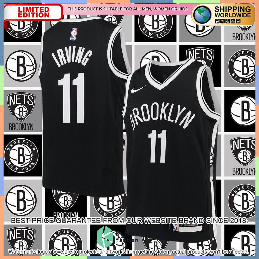 Kyrie Irving Brooklyn Nets Nike Youth Black Basketball Jersey 4 Kyrie Irving Brooklyn Nets Nike Youth Black Basketball Jersey word2