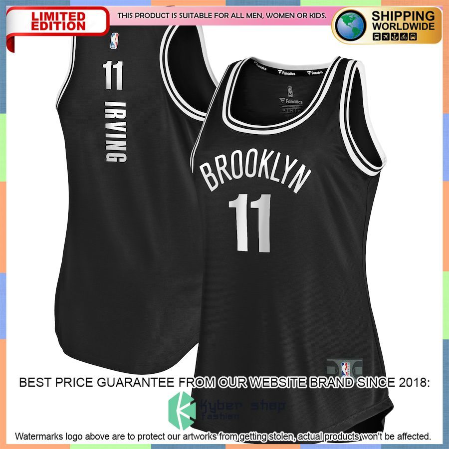 Kyrie Irving Brooklyn Nets Women's Tank Black Basketball Jersey