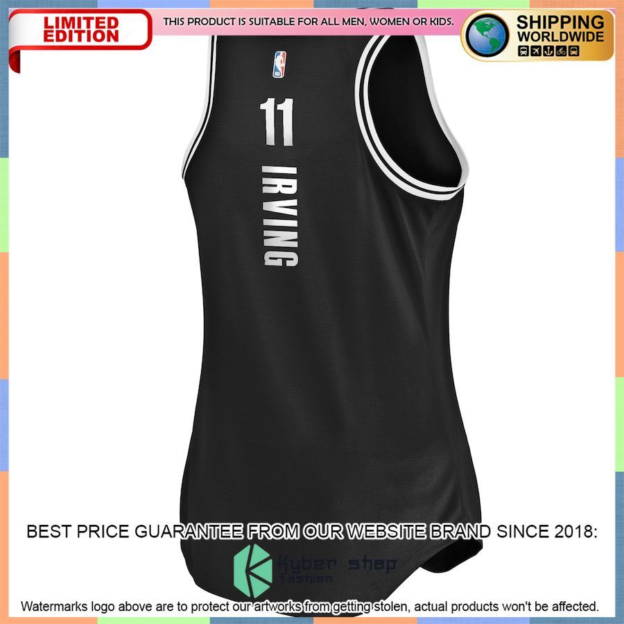 Kyrie Irving Brooklyn Nets Women's Tank Black Basketball Jersey 3 Kyrie Irving Brooklyn Nets Women's Tank Black Basketball Jersey word3
