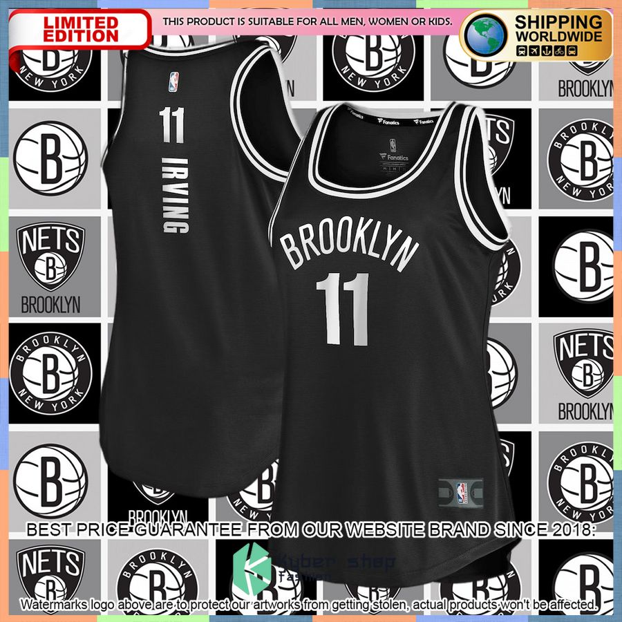 Kyrie Irving Brooklyn Nets Women's Tank Black Basketball Jersey 4 Kyrie Irving Brooklyn Nets Women's Tank Black Basketball Jersey word3