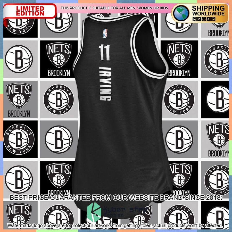 Kyrie Irving Brooklyn Nets Women's Tank Black Basketball Jersey 6 Kyrie Irving Brooklyn Nets Women's Tank Black Basketball Jersey word3