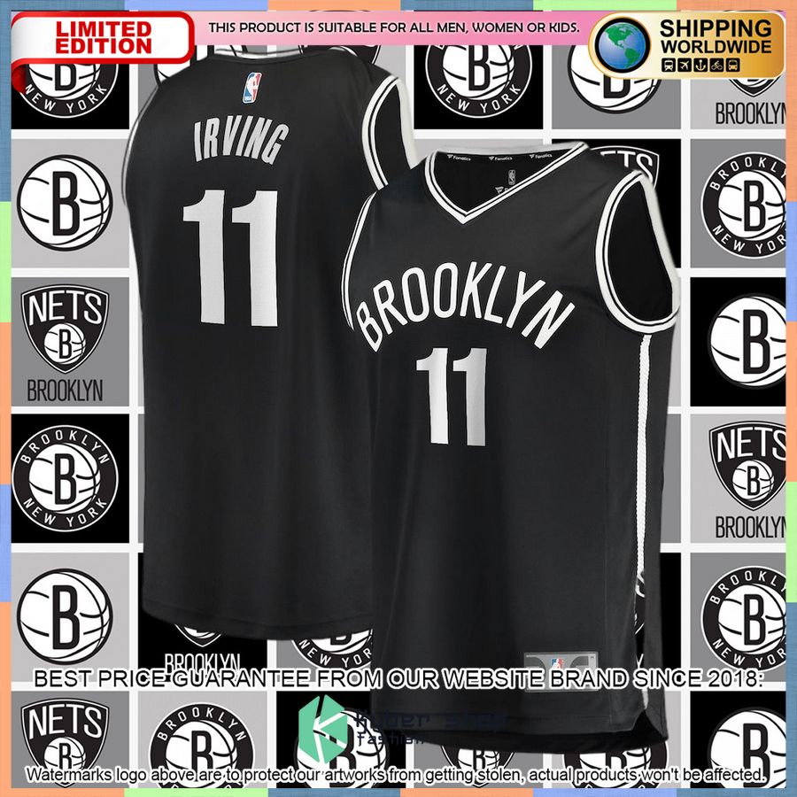 Kyrie Irving Brooklyn Nets Youth 2019-20 Black Basketball Jersey 4 Kyrie Irving Brooklyn Nets Youth 2019-20 Black Basketball Jersey word3